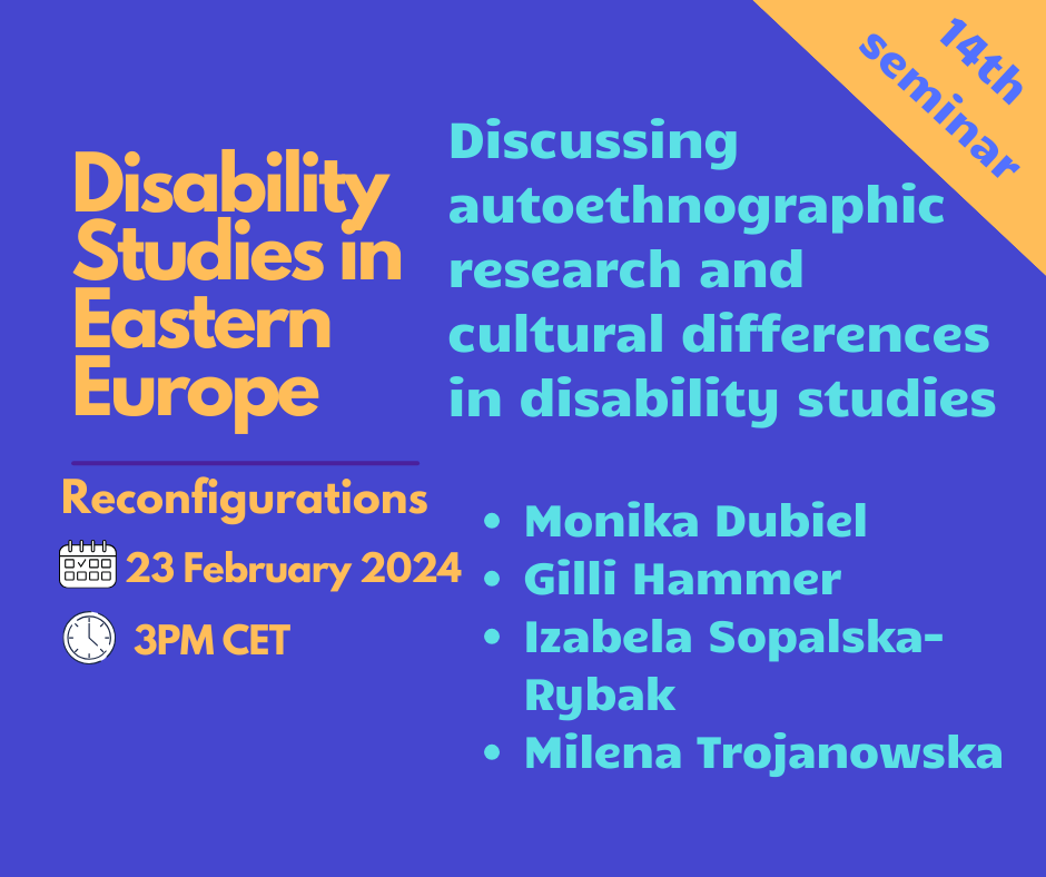 Discussing autoethnographic research and cultural differences in disability studies (23.2.2024)